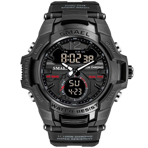 Relojes para hombre, reloj deportivo SMAEL, resistente al agua, 50M, reloj de pulsera, reloj Masculino Militar 1805, reloj para hombre, reloj Digital Militar del ejército 