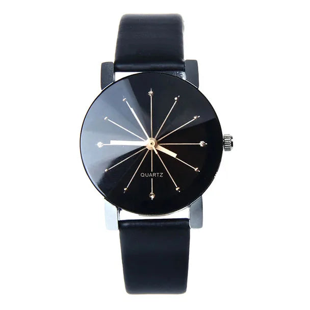 Watches Women Men Lovers Watch Leather Quartz Wristwatch Female Male Clocks Relogio Feminino