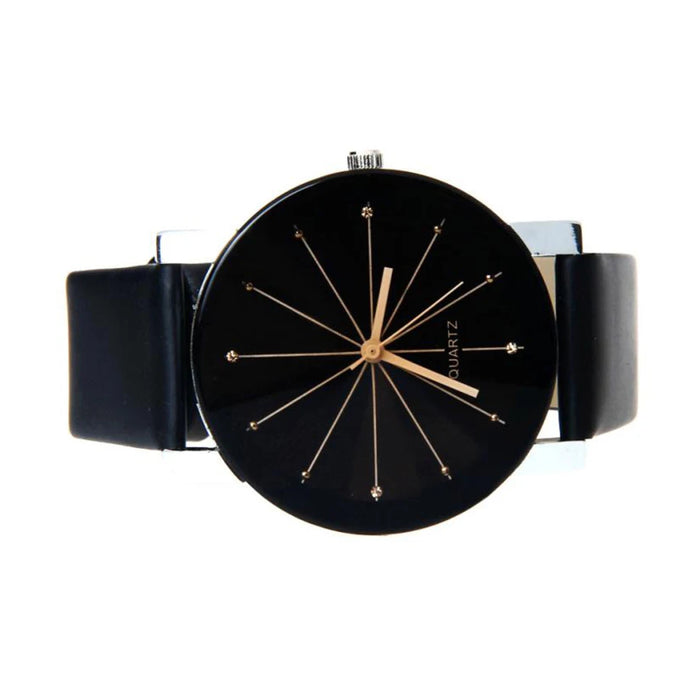 Relojes Mujeres Hombres Amantes Reloj de pulsera de cuarzo de cuero Relojes masculinos femeninos Relogio Feminino