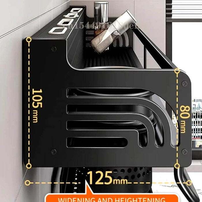 Wall-Mounted Kitchen Spice Rack Organizer