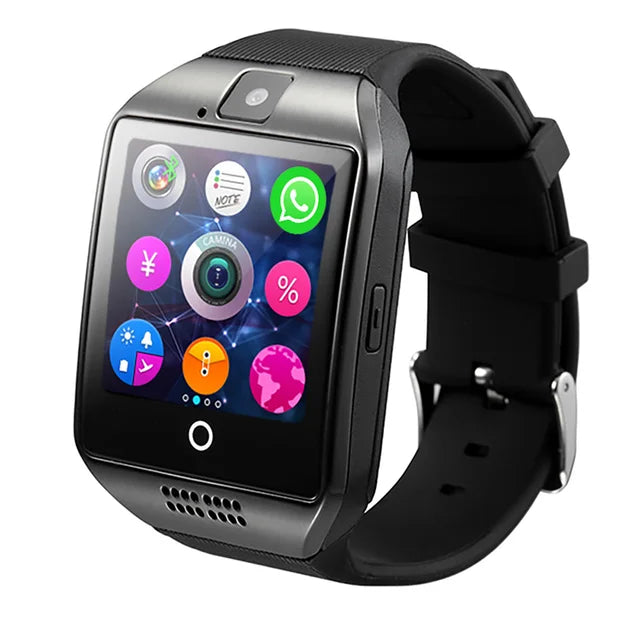 eThings  Bluetooth Smart Watch Q18 With Camera Facebook Whatsapp Twitter Sync SMS Smartwatch Support SIM TF Card For IOS Android