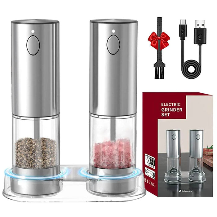 Rechargeable Electric Pepper Grinder – Adjustable Spice Mill
