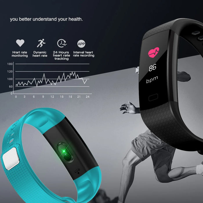 eThings  Y5 Smart Band Heart Rate Tracker Fitness Tracker Y5 Smartband Smart Bracelet Waterproof Smart Wristband Smart Watch Men