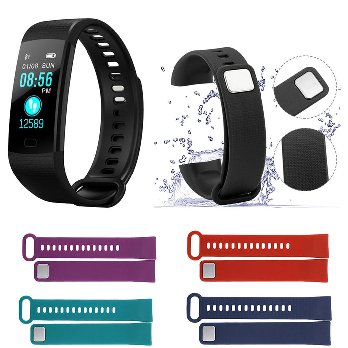 eThings  Y5 Smart Band Heart Rate Tracker Fitness Tracker Y5 Smartband Smart Bracelet Waterproof Smart Wristband Smart Watch Men