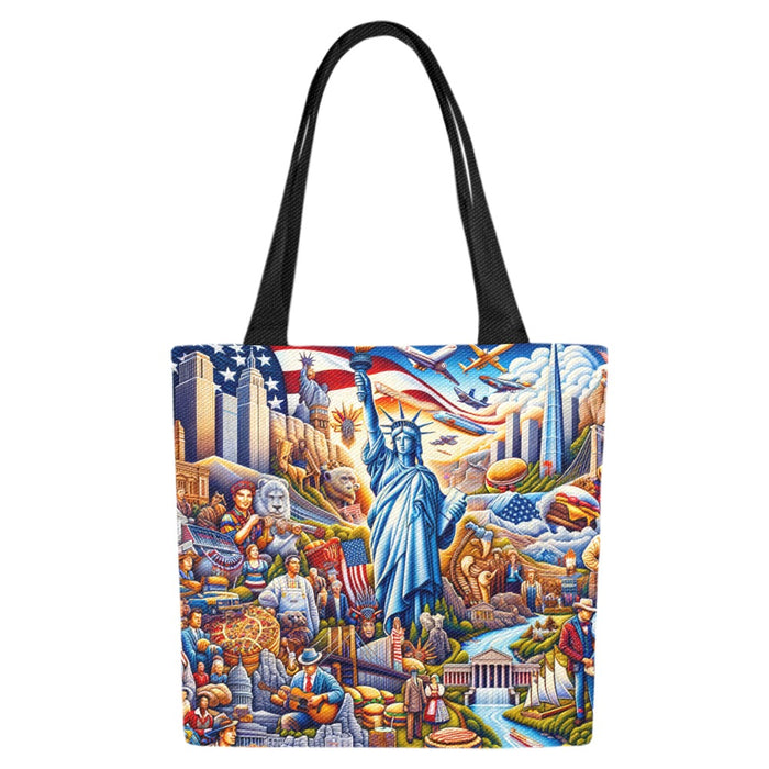 All American Freedom NYC Liberty Dream USA Canvas Tote Bag (Model1657) (Set of 2)