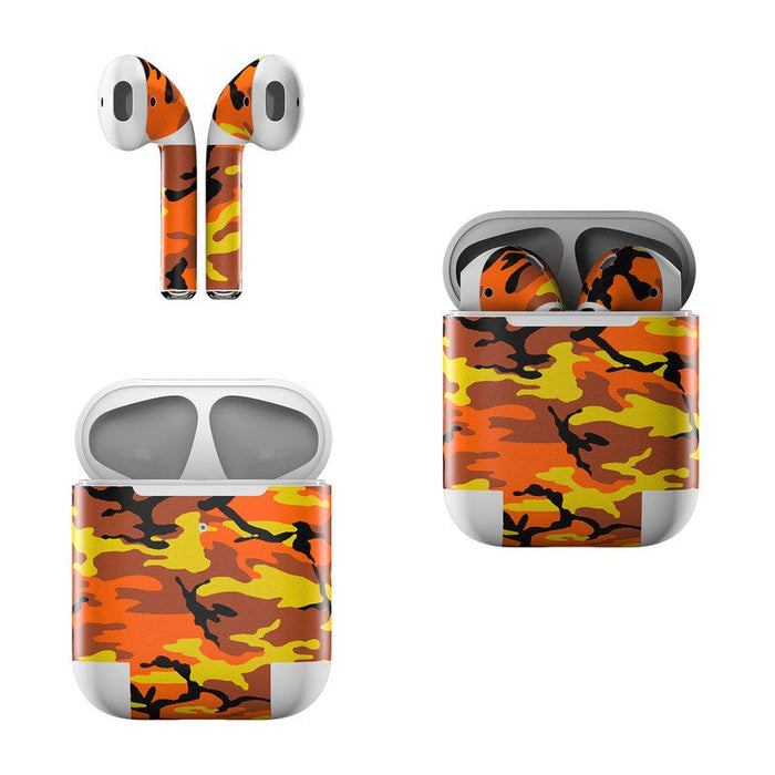 Orange Camo - Apple AirPods Skin