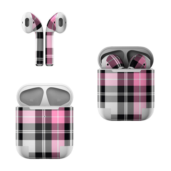 Pink Plaid - Apple AirPods Skin