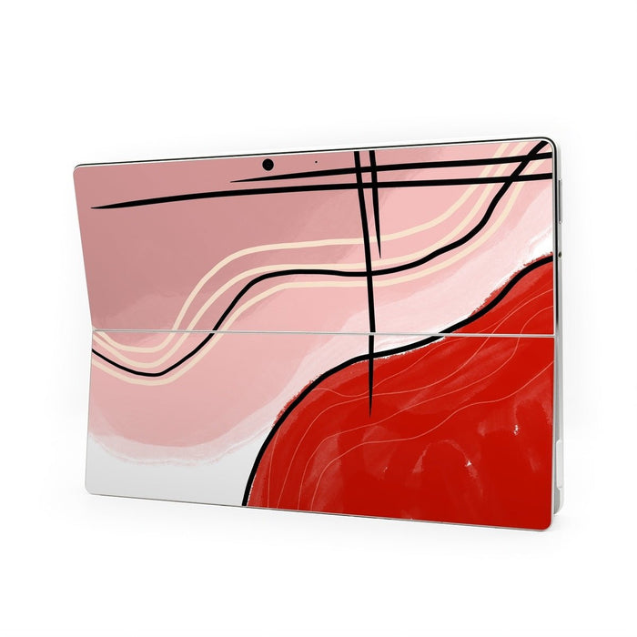 Abstract Red - Microsoft Surface Pro Skin
