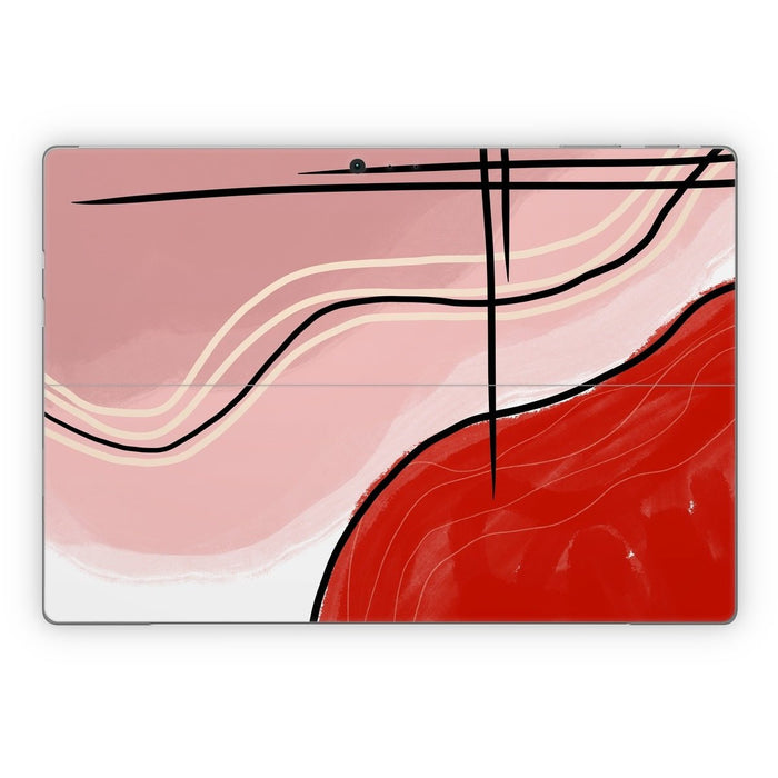 Abstract Red - Microsoft Surface Pro Skin