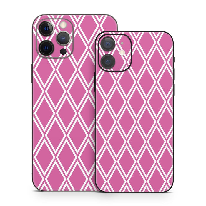 Pink Checks - Apple iPhone 12 Skin