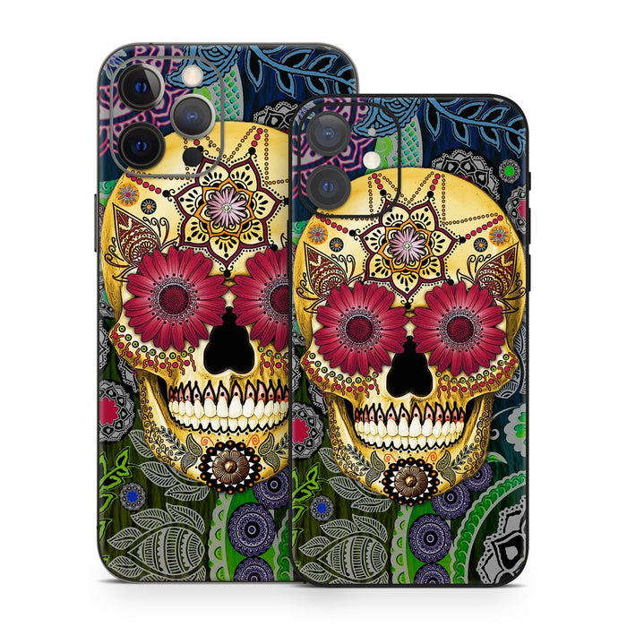 Sugar Skull Paisley - Apple iPhone 12 Skin
