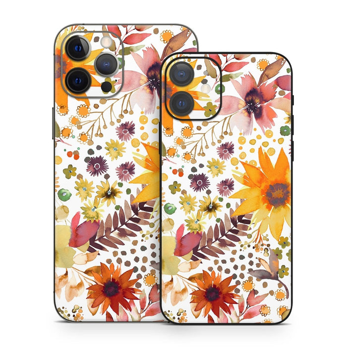 Summer Watercolor Sunflowers - Apple iPhone 12 Skin