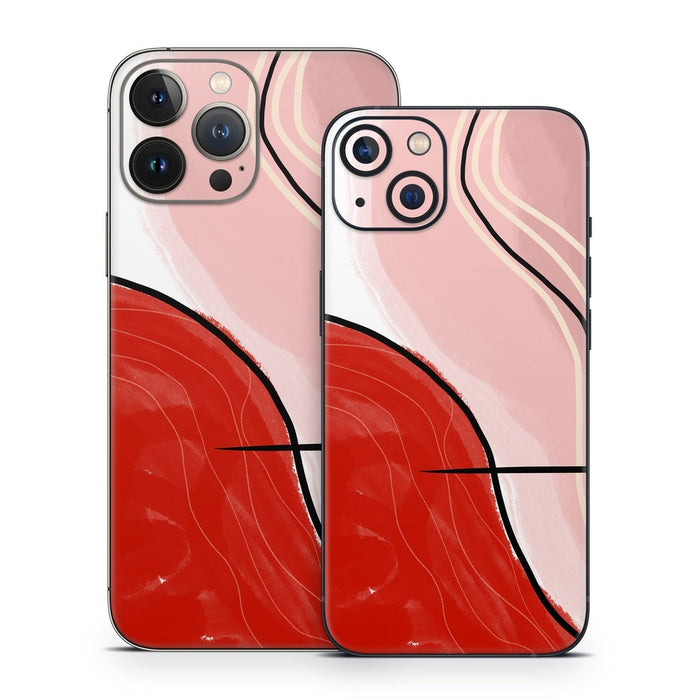 Abstract Red - Apple iPhone 13 Skin