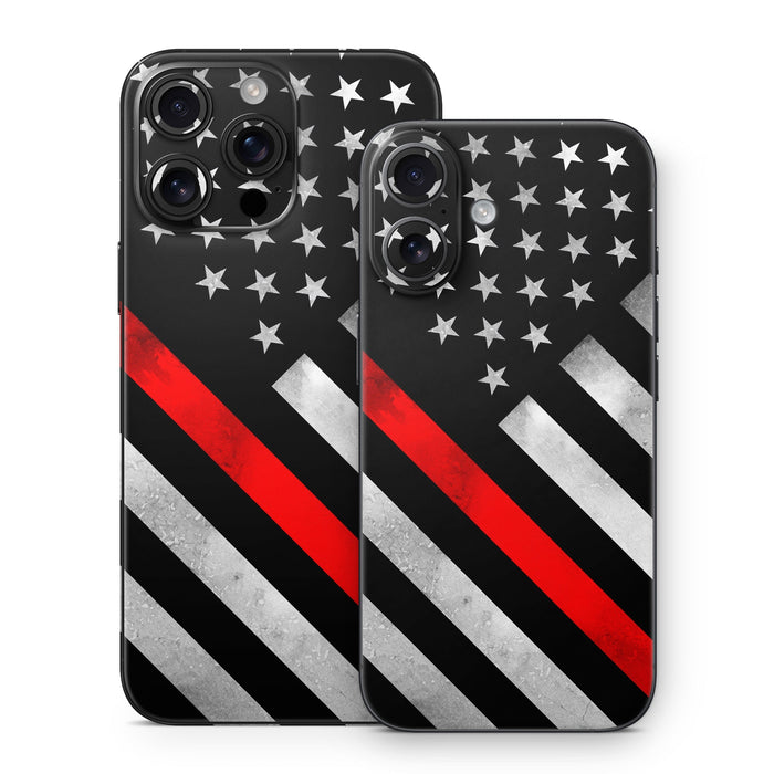 Thin Red Line Hero - Apple iPhone 16 Skin
