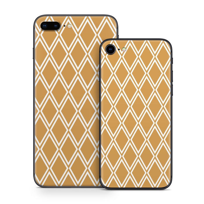 Orange Checks - Apple iPhone 8 Skin