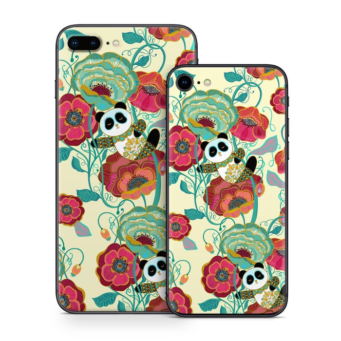 Panda Flowers - Apple iPhone 8 Skin