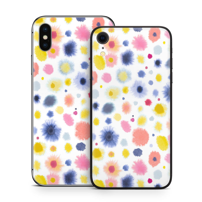 Red Blue Dots - Apple iPhone X Skin