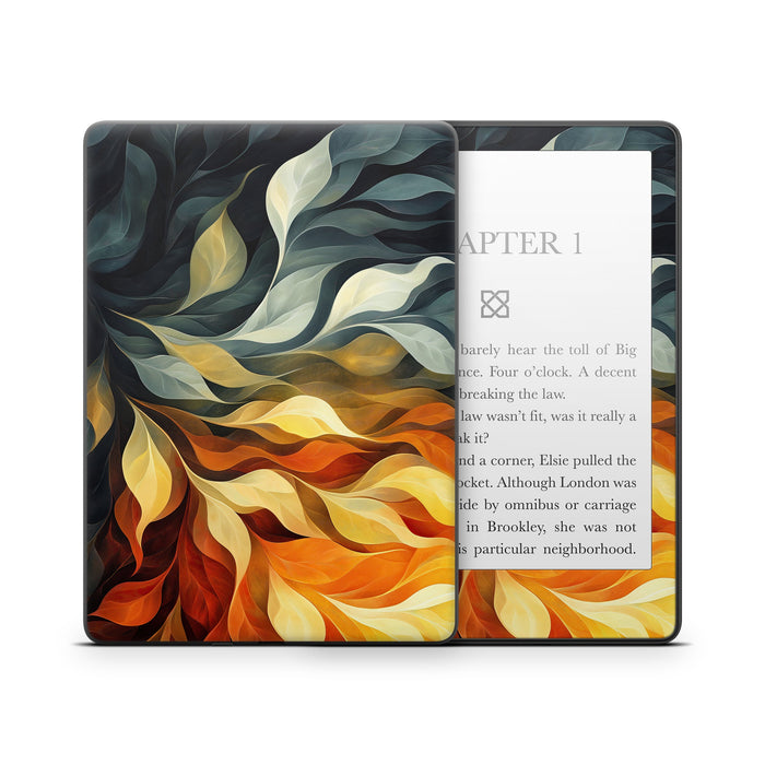Orange and Charcoal - Amazon Kindle Skin