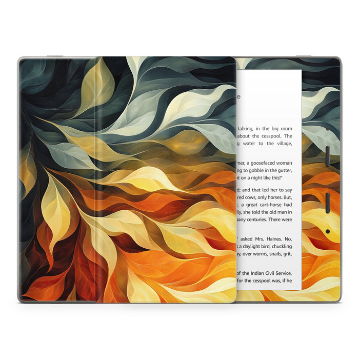 Orange and Charcoal - Amazon Kindle Skin