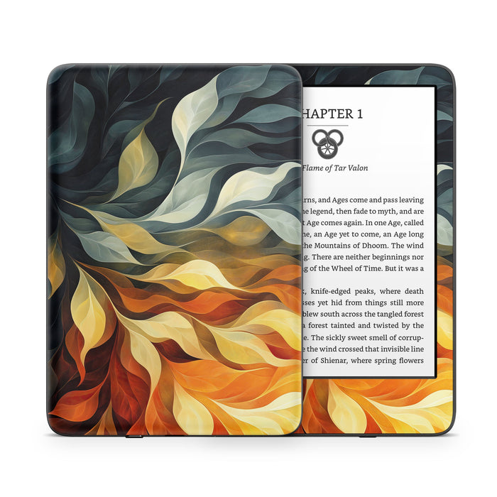 Orange and Charcoal - Amazon Kindle Skin