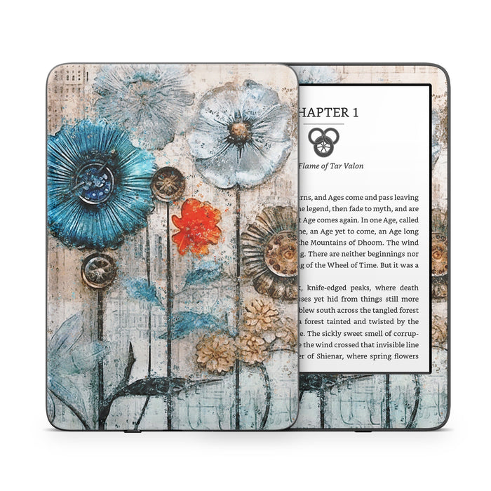 Steampunk Flowers - Amazon Kindle Skin