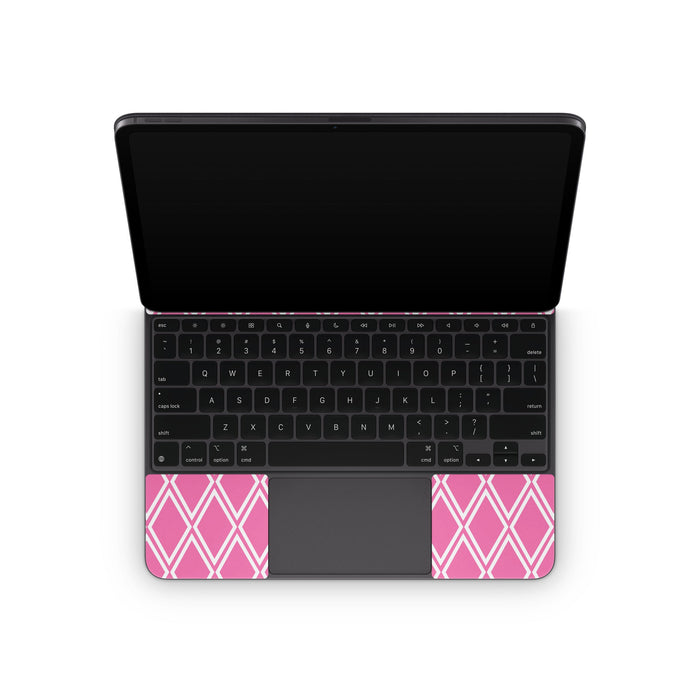 Pink Checks - Apple Magic Keyboard for iPad Skin