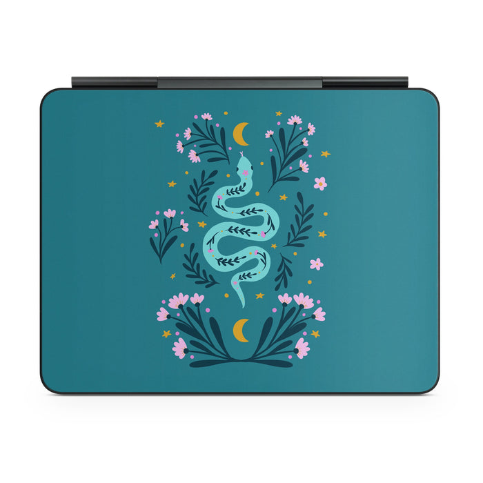 Snake and Flowers - Apple Magic Keyboard for iPad Skin