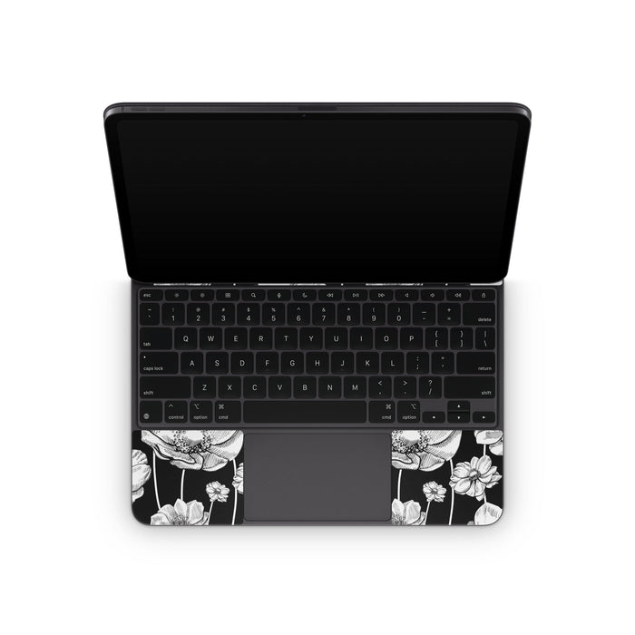 Striped Blooms - Apple Magic Keyboard for iPad Skin