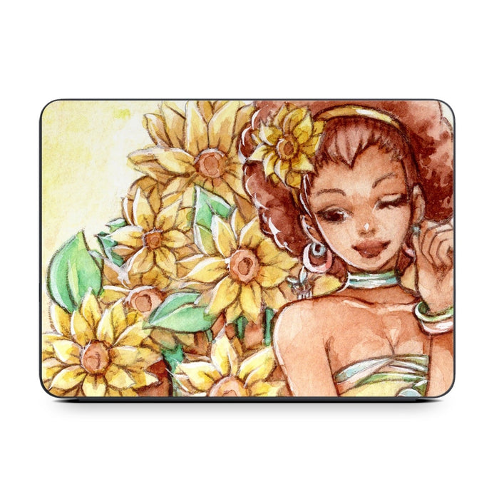 Lady Sunflower - Apple Smart Keyboard Folio Skin