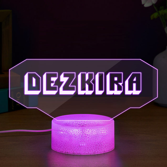 Luz nocturna con etiqueta de jugador con letrero LED personalizado para juegos - 15 fuentes