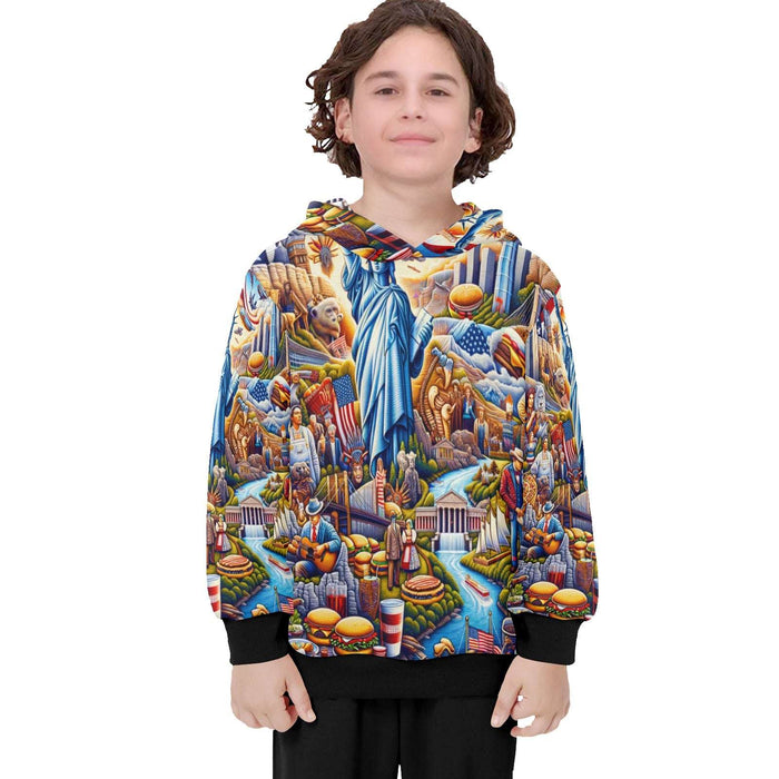 NYC Liberty Dream USA Big Boys' Long Sleeve Hoodie H57