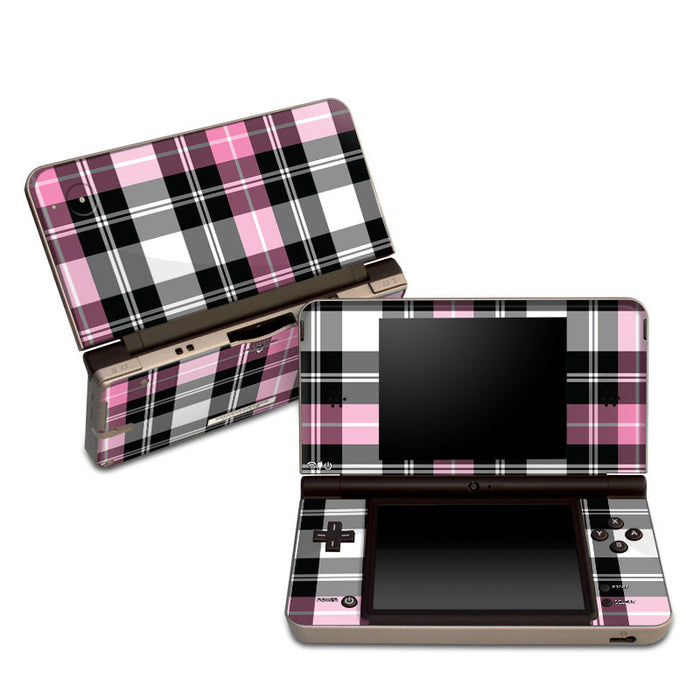 Pink Plaid - Nintendo DSi XL Skin