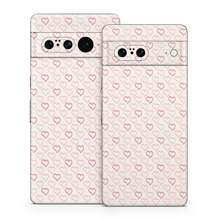 Patterned Hearts - Google Pixel 7 Skin