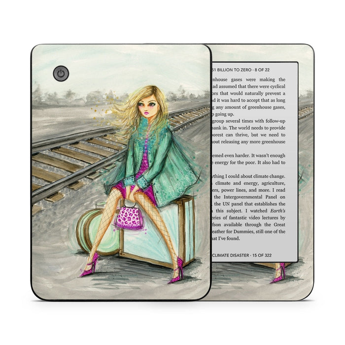 Lulu Waiting by the Train Tracks - Kobo Clara 2E Skin