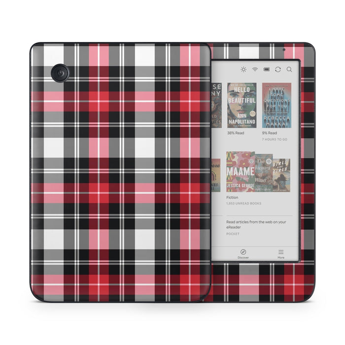 Red Plaid - Kobo Clara Colour Skin