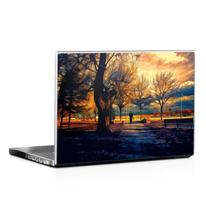 Man and Dog - Laptop Lid Skin