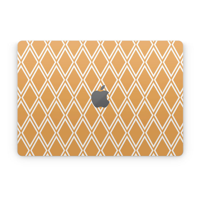 Orange Checks - Apple MacBook Skin