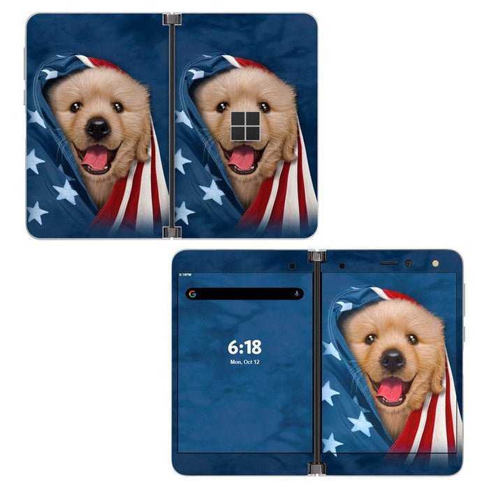 Patriotic Retriever - Microsoft Surface Duo Skin