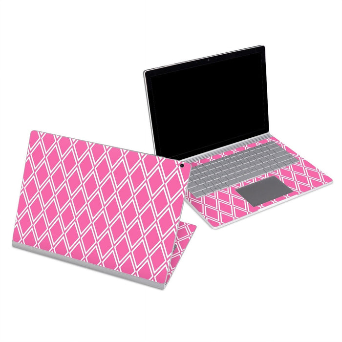 Pink Checks - Microsoft Surface Book Skin