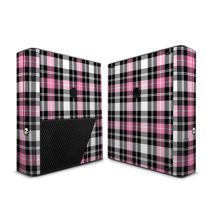 Pink Plaid - Microsoft Xbox 360 E Skin