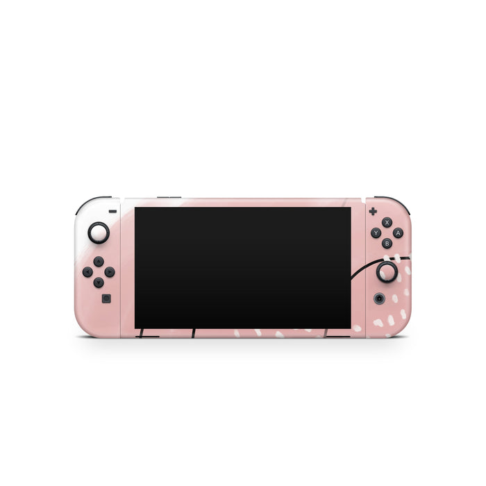 Abstract Pink and Brown - Nintendo Switch Skin