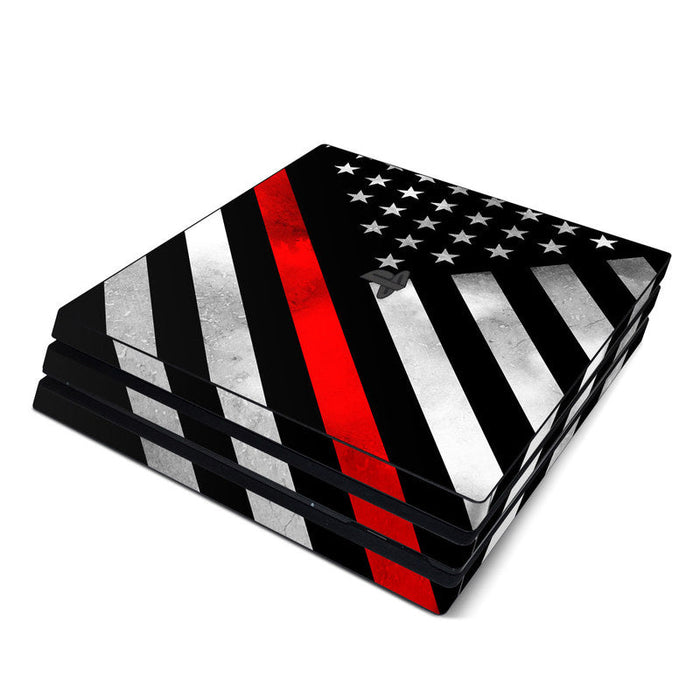 Thin Red Line Hero - Sony PS4 Pro Skin