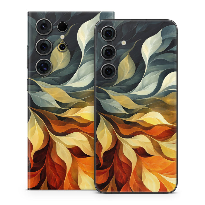 Orange and Charcoal - Samsung Galaxy S24 Skin