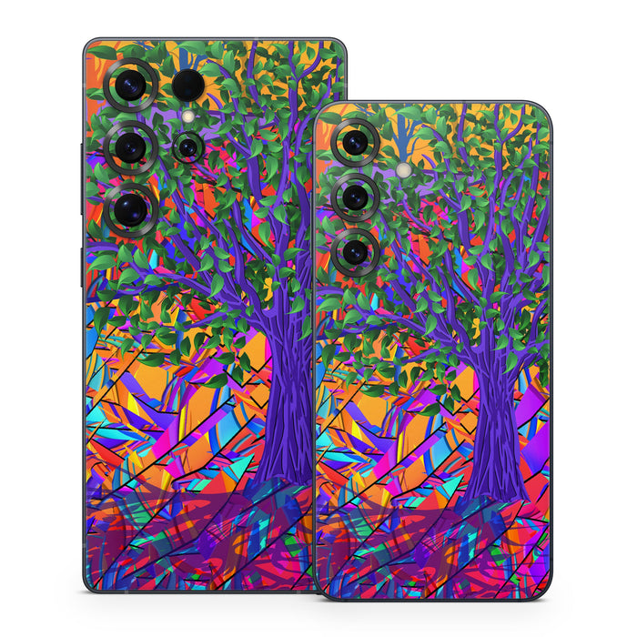 Stained Glass Tree - Samsung Galaxy S25 Skin