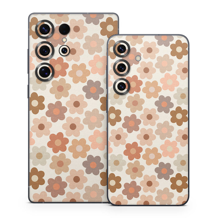 Terracotta Daisies - Samsung Galaxy S25 Skin