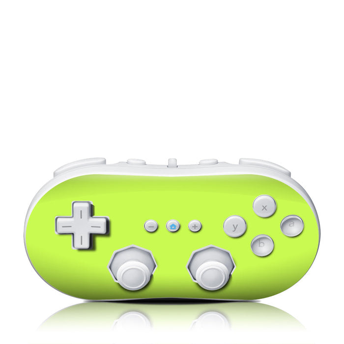 Solid State Lime - Nintendo Wii Classic Controller Skin