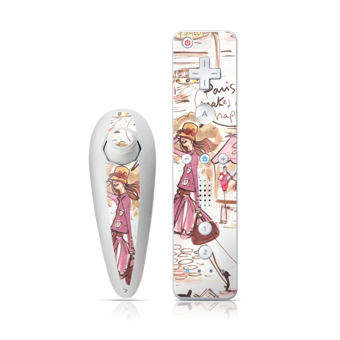 Paris Makes Me Happy - Nintendo Wii Nunchuk Skin