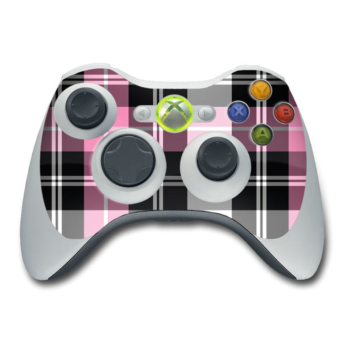 Pink Plaid - Microsoft Xbox 360 Controller Skin
