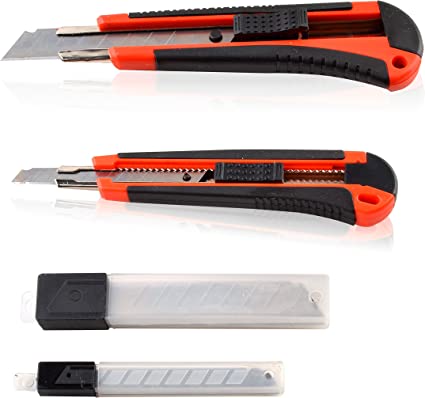 Heavy Duty Art Knife Plus 15 Blades for Cutting Crafts and Raw Materials (Utility Knife + Blades) - eZthings USA WE SORT ALL THE CRAZIEST GADGETS, GIZMOS, TOYS & TECHNOLOGY, SO YOU DON'T HAVE TO.