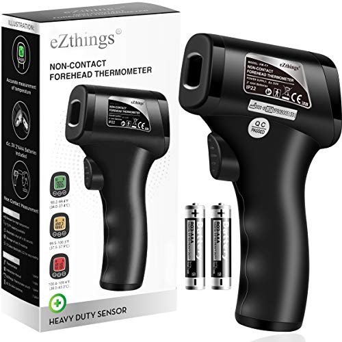 Non Contact Medical Screening Forehead Thermometer for Physician Offices and Hospitals (Black Heavy Duty Thermometer) - eZthings USA WE SORT ALL THE CRAZIEST GADGETS, GIZMOS, TOYS & TECHNOLOGY, SO YOU DON'T HAVE TO.